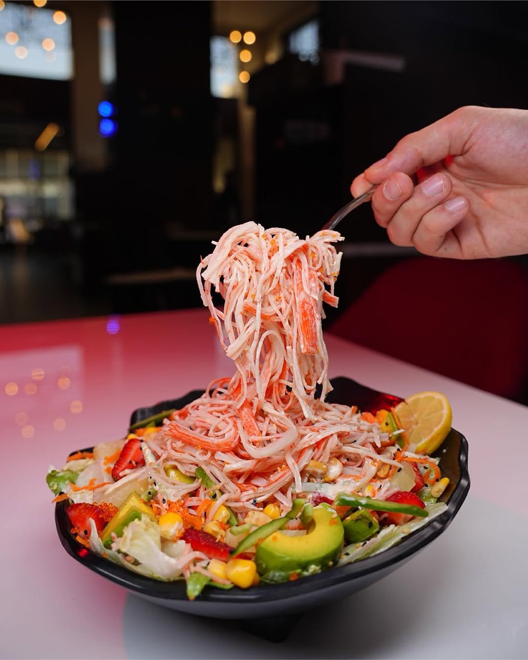 our crab salad is your new go to for flavorthat feels good!#arabesquesalads #fresheats #crablove